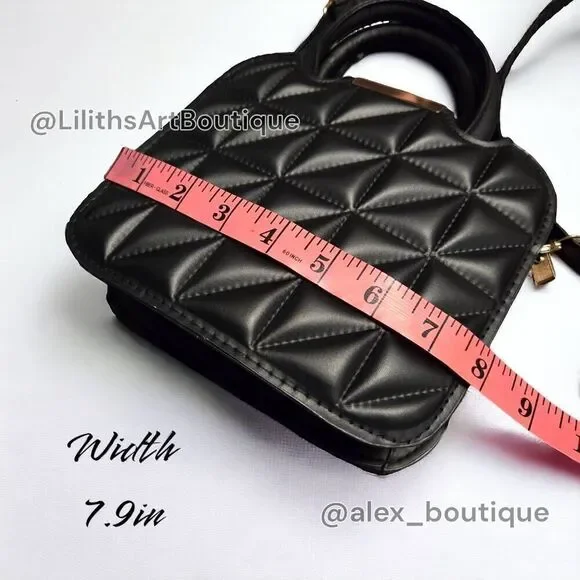 Quilted Square Crossbody Bag(Q007)-Bags for Women - Picture 6 of 11